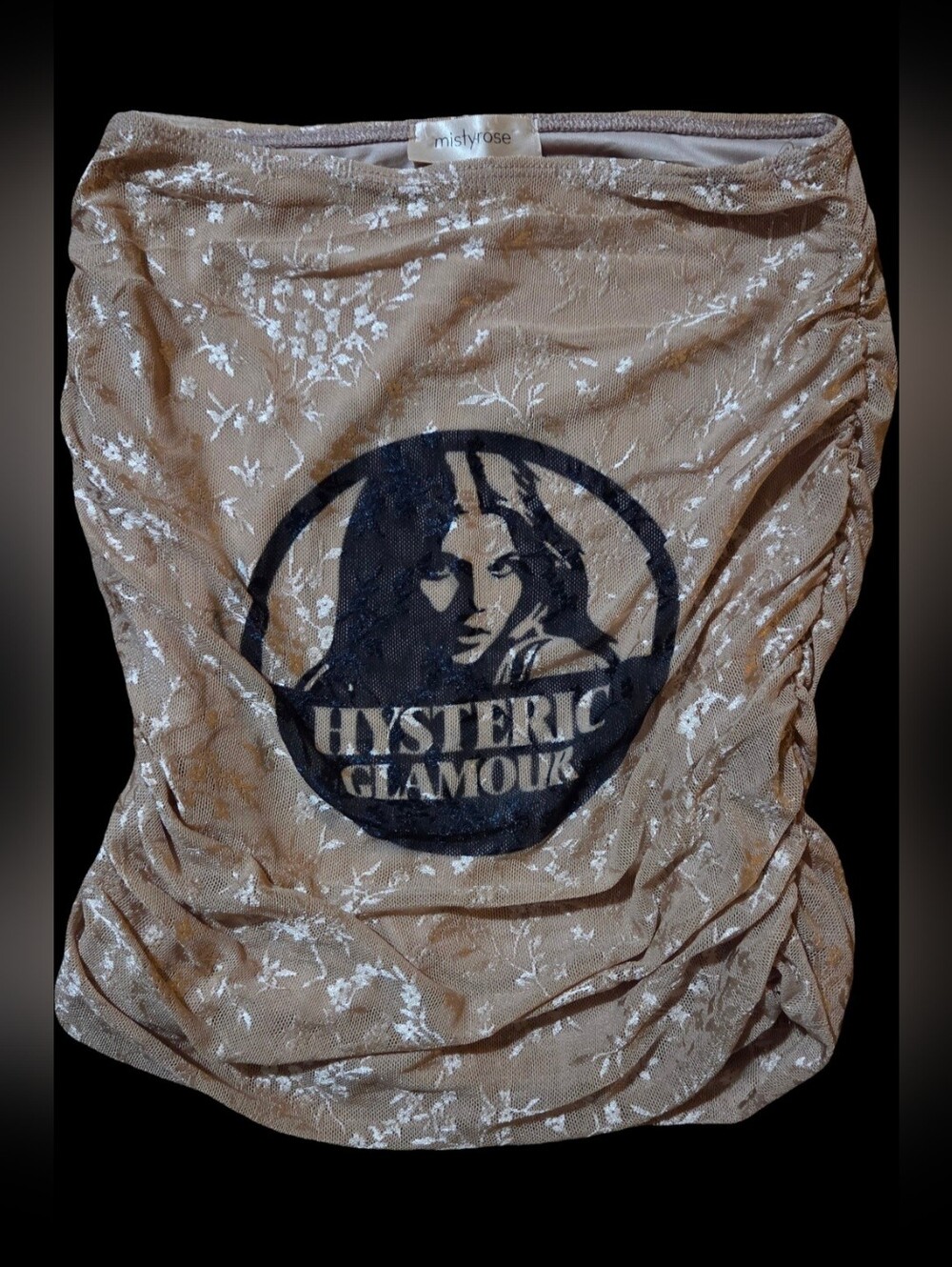 Hysteric Glamour Custom Printed Handmade Vintage Strapless Tank Top Size XS/S